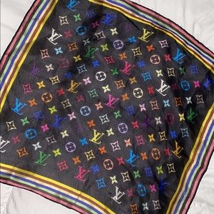 Authentic Louis Vuitton Monogram Silk Scarf